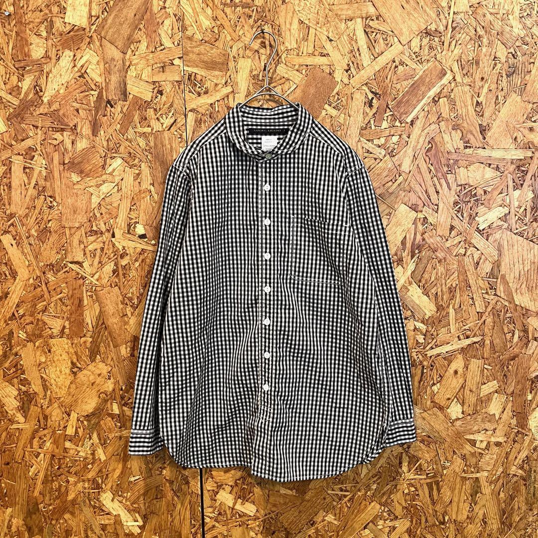 NATURAL LAUNDRY 長袖シャツ ギンガムチェック ブラック M