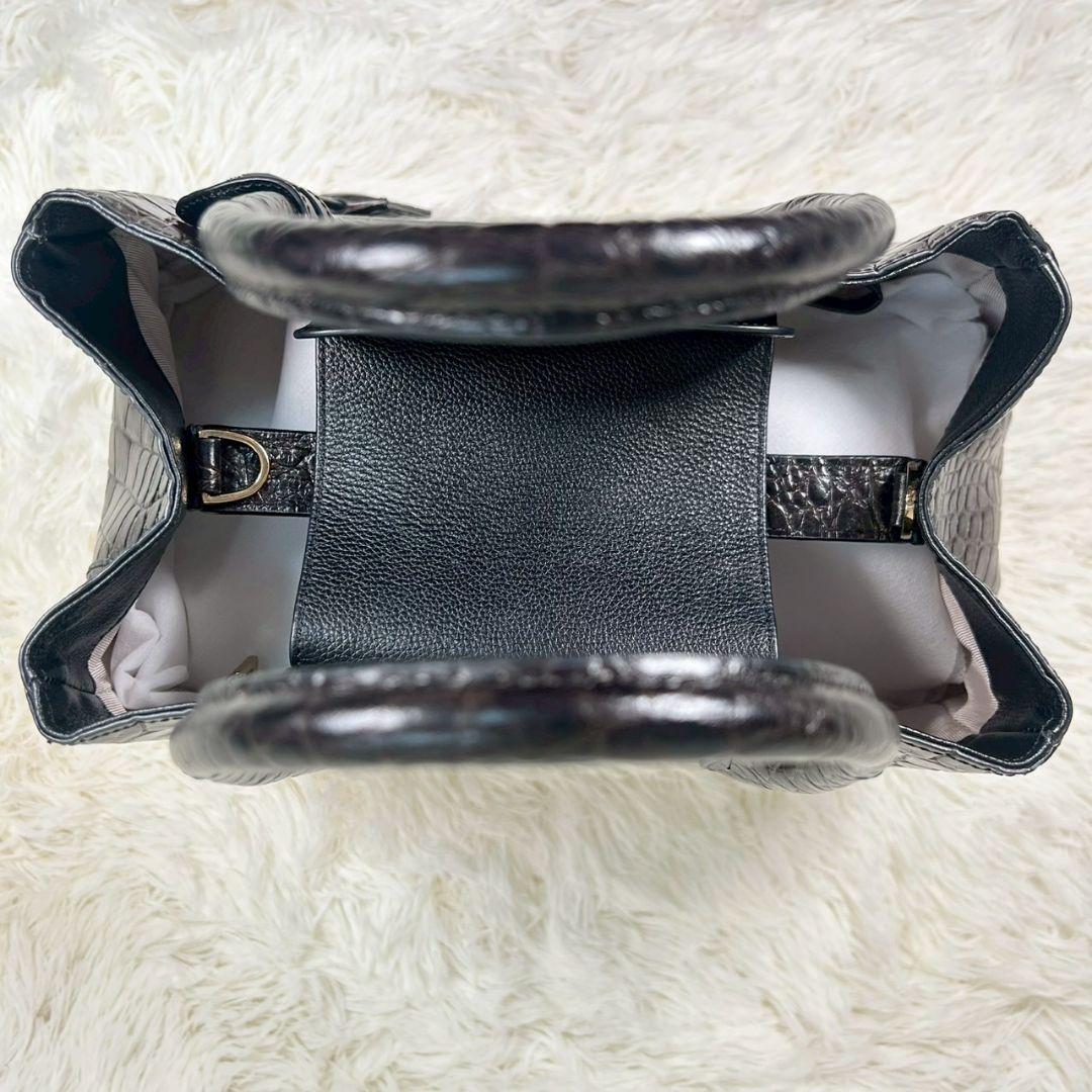 未使用級✨ レザージュエルズ クロコ型押し 2way ショルダー