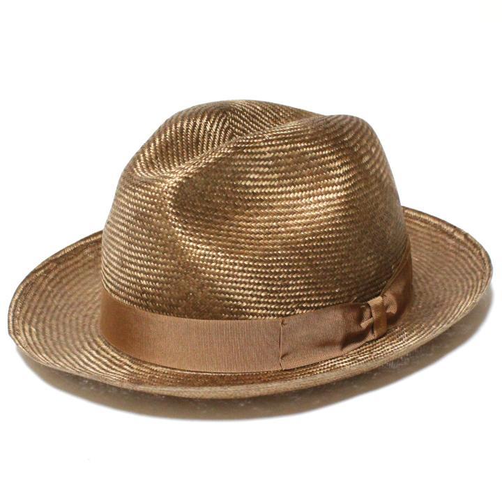 ボルサリーノ Borsalino パラシゾール ストローハット 59 ブラウン