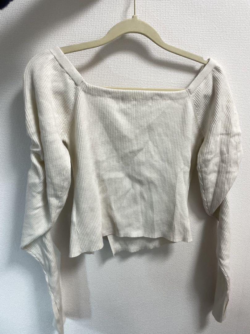 トップス herlipto 2Way Rib Slit Top offwhite M