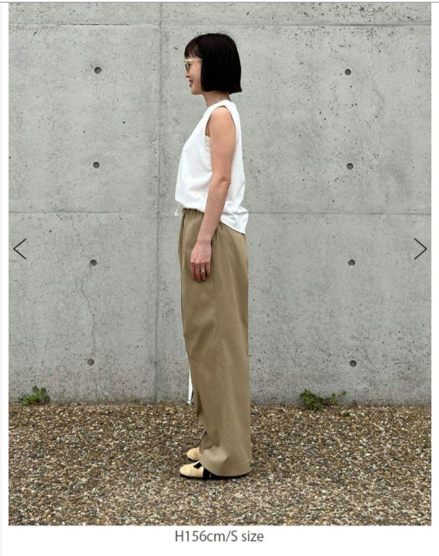 bow.a  ボウエー　水際 WIDE PANTS　BEIGEベージュ　サイズS