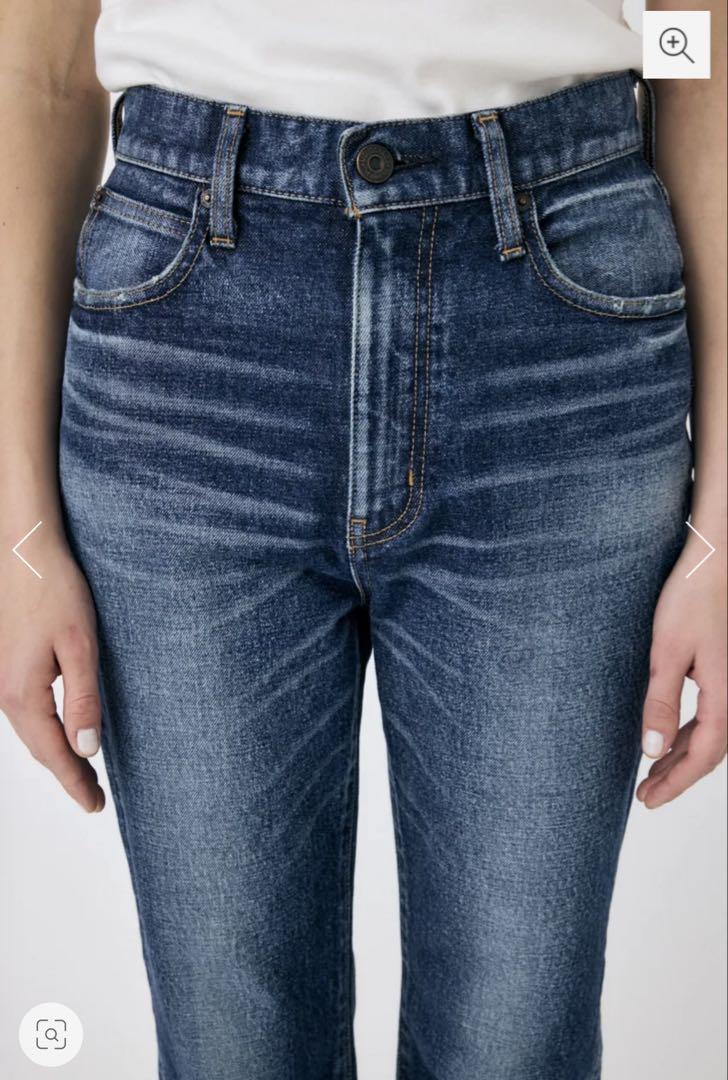 【美品】MOUSSY MVS FLARE フレアデニム 24 ダークブルー