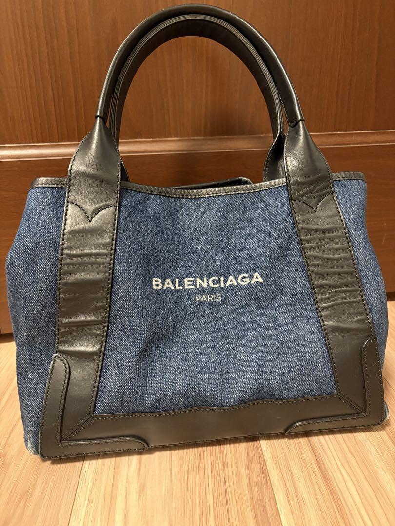 美品・正規品】バレンシアガ ネイビーカバス デニム ポーチ付