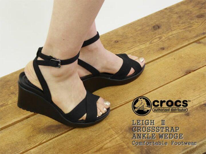 美品 クロックス レイ2 アンクル ウェッジ サンダル 24㎝ w8