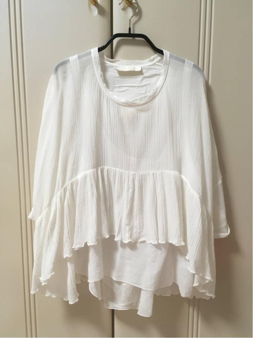 chloe フリルデザイントップス34　ブラウス　レース
