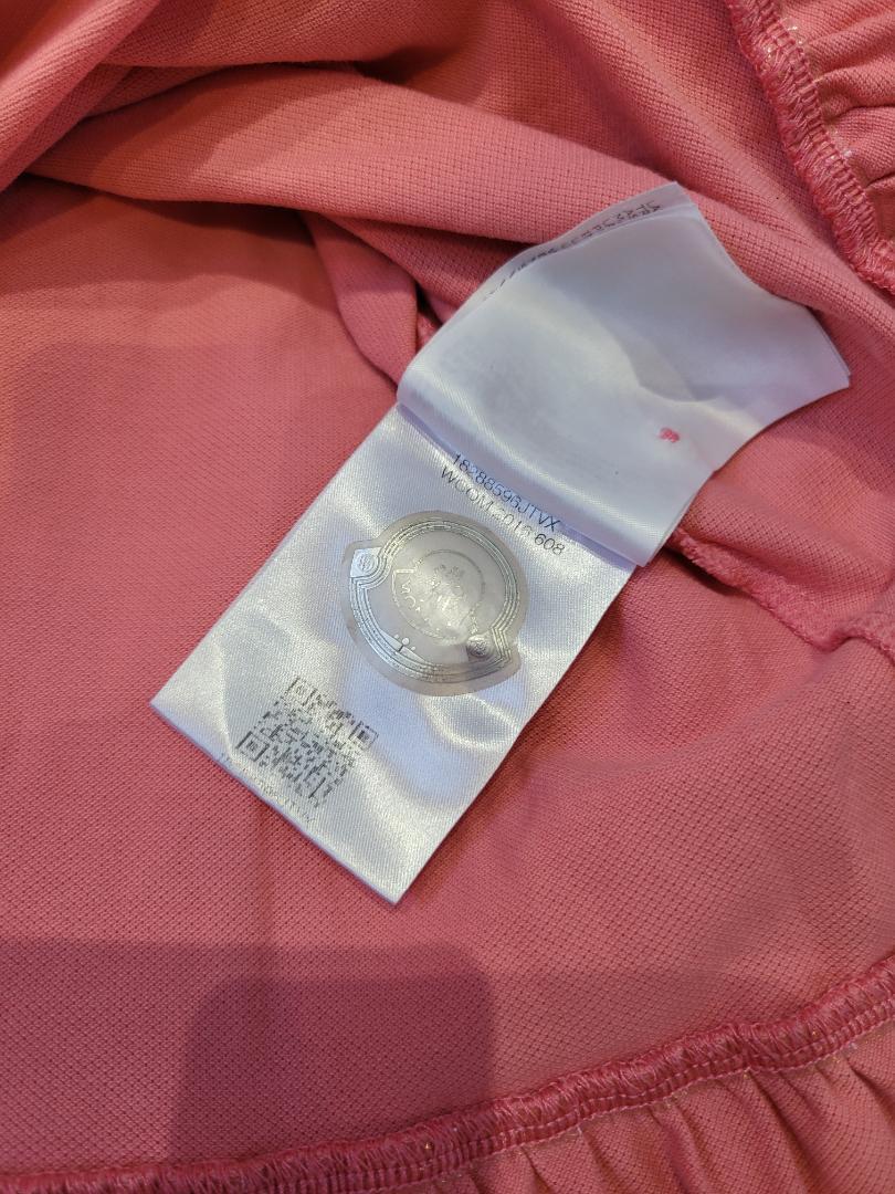 MONCLER ピンク ポロワンピース 半袖 フリル