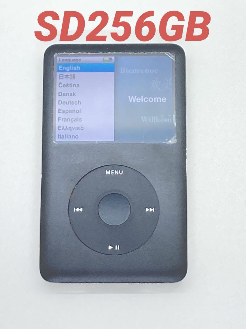 iPod classic 第7世代 160GBからSD256GBにブラック　黒