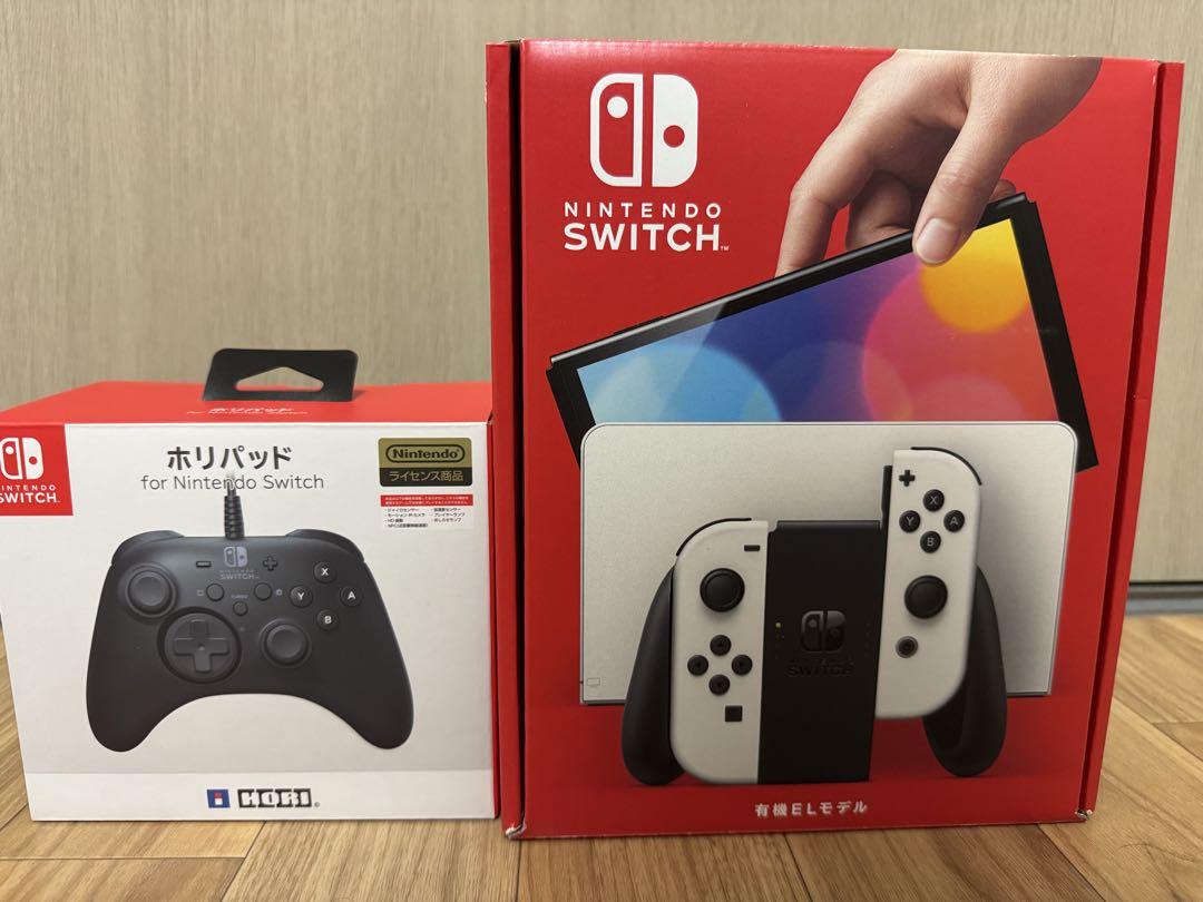 Nintendo switch 有機EL 本体　ホリパッドコントローラー　ケース