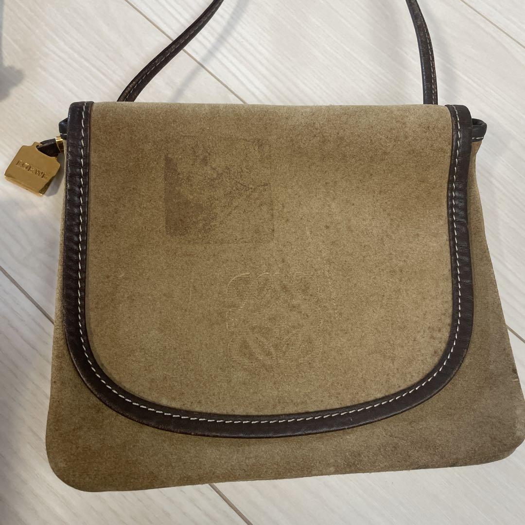 LOEWE【ロエベ】 スエード アナグラム ショルダーバック - メルカリ