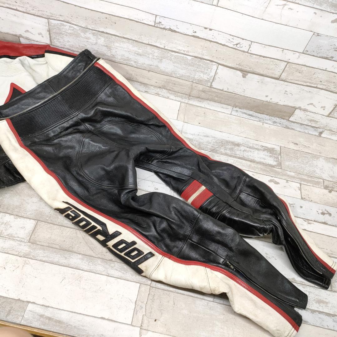 Top Rider レザー ジャケット ライダース 牛革 パンツ 上下 Lサイズ