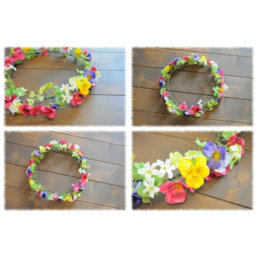 カラフルパンジーとクローバーの花かんむり パンジーとビオラのインテリア実例 ｜ RoomClip（ルームクリップ）