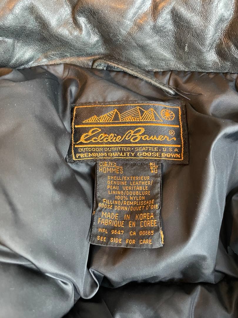 80s 90s EDDIE BAUER レザーダウンジャケット