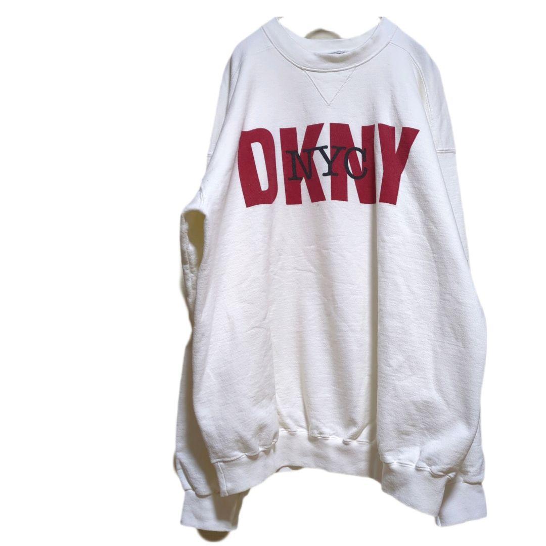 DKNY ロゴ スウェット トレーナー ホワイト ダナキャラン