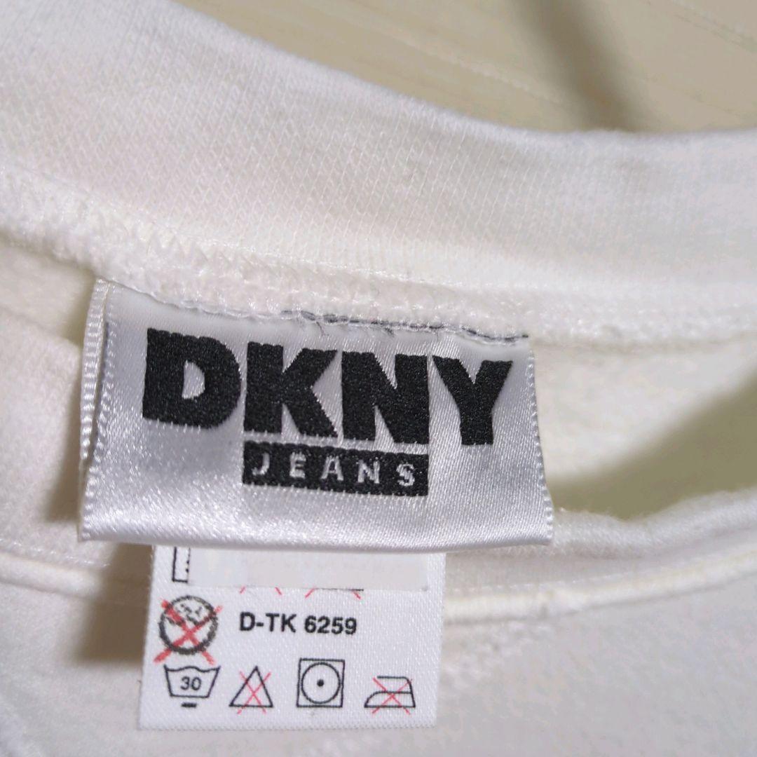 【最安値に挑戦】 DKNY ロゴ スウェット トレーナー ホワイト ダナキャラン トップス