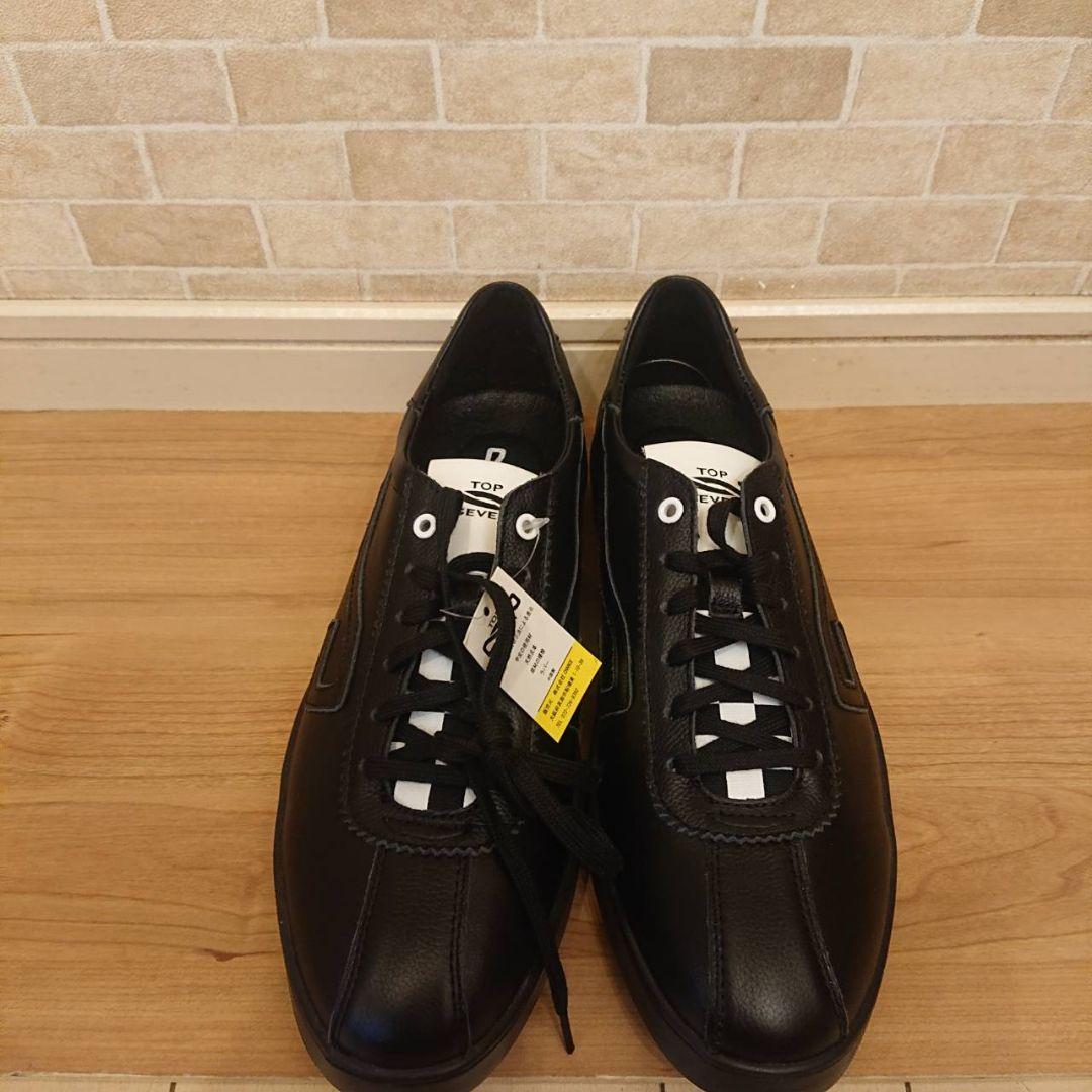 新品　TOPSEVEN　トップセブン　革靴　本革　スニーカー　黒白　42