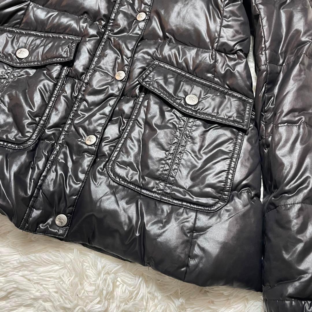 バーバリーブルーレーベル　ダウンジャケット リアルファー ノバチェック 38