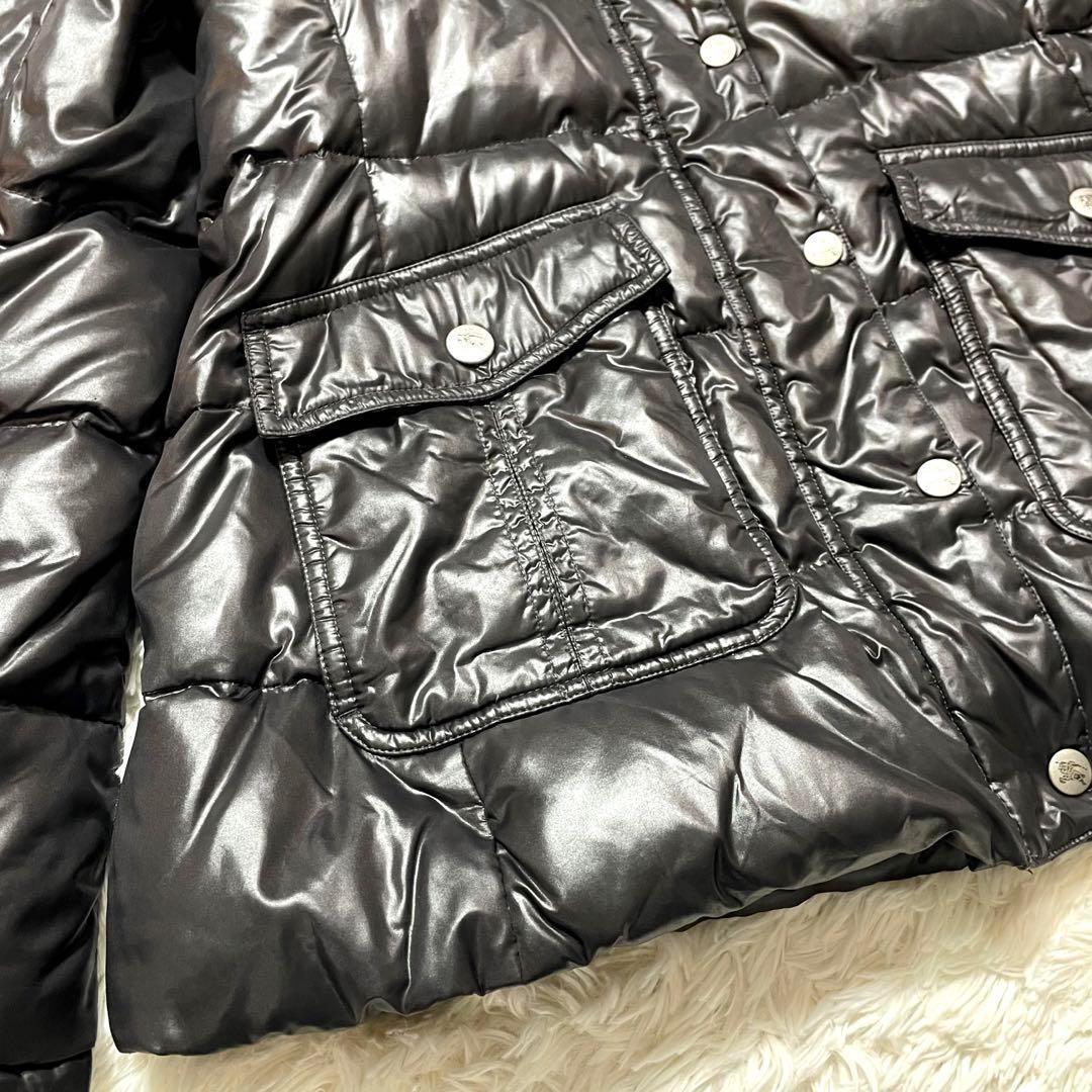 バーバリーブルーレーベル　ダウンジャケット リアルファー ノバチェック 38