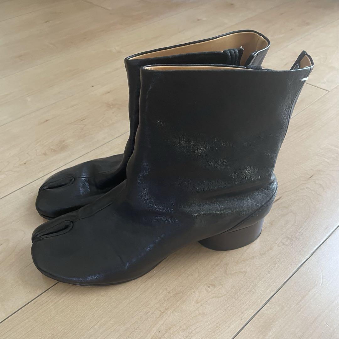マルタンマルジェラ TABI BOOTS足袋ブーツ BLK レザー ブーツ 38