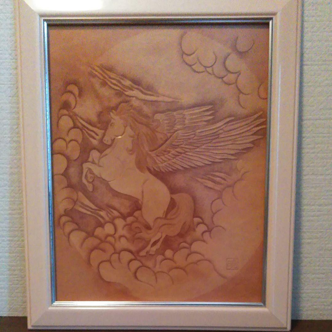 馬 革細工絵画 HcPjm-m50685847191 超特価定番