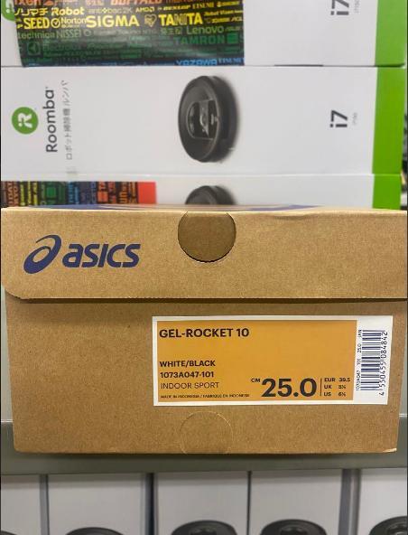 絶版品-ASICS GEL-ROCKET 10 ホワイト×ブラック 25.0cm