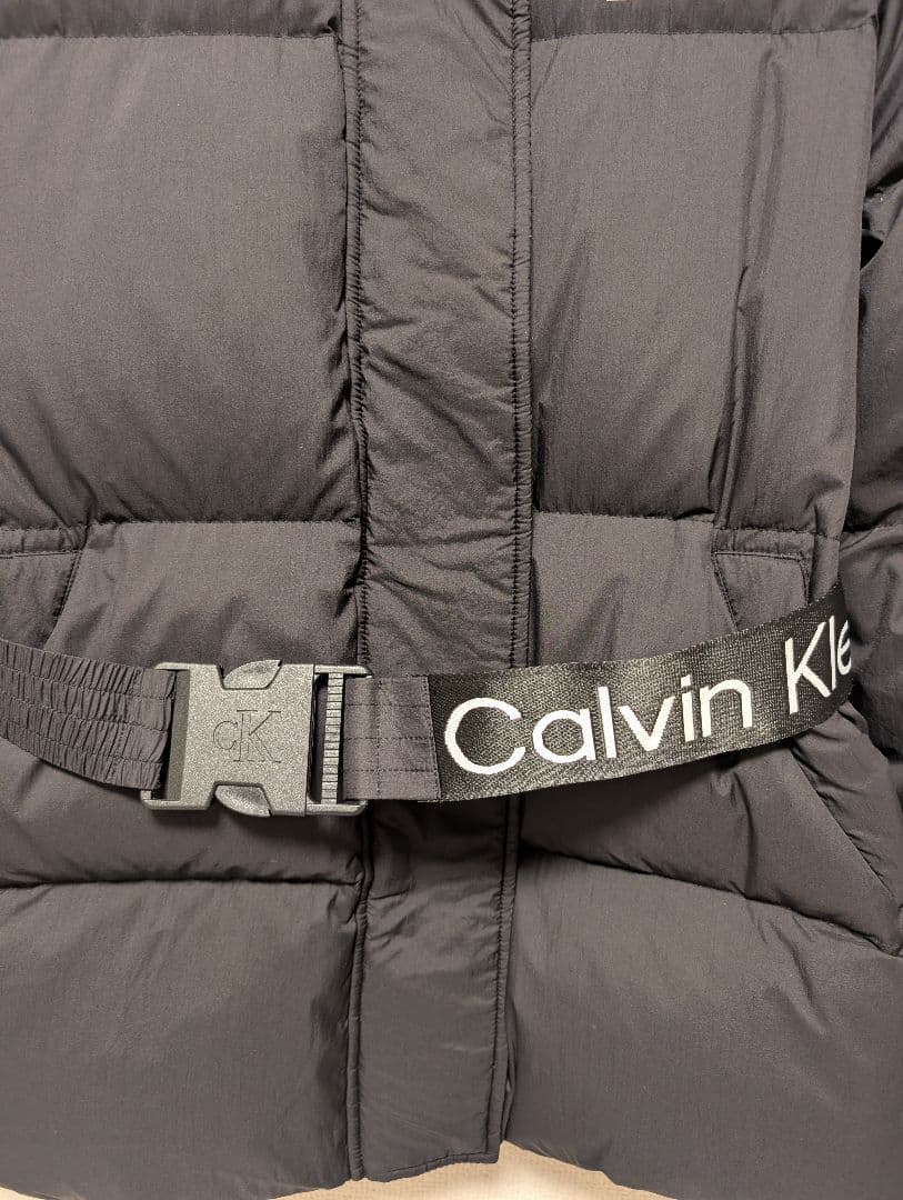 【カルバンクライン】ベルト付ダウンジャケット 【カルバンクライン】ベルト付ダウンジャケット