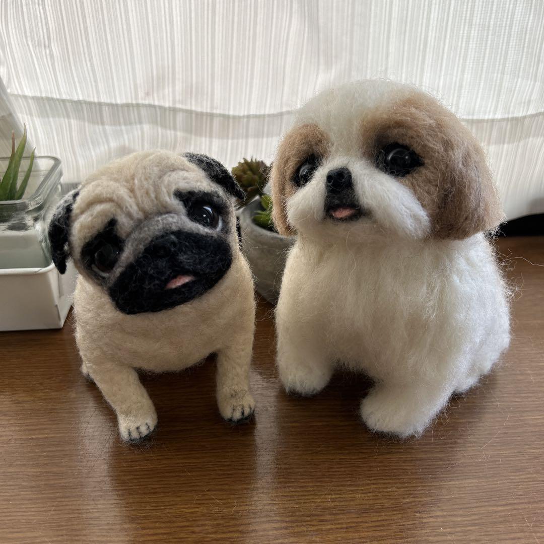 ぴん！　羊毛フェルト犬