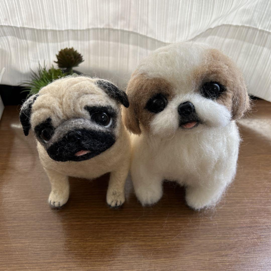 ぴん！　羊毛フェルト犬