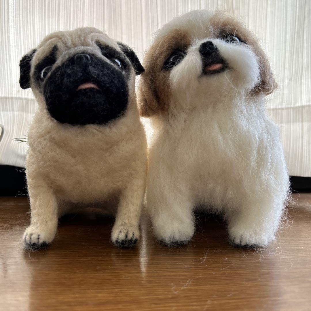 ぴん！　羊毛フェルト犬
