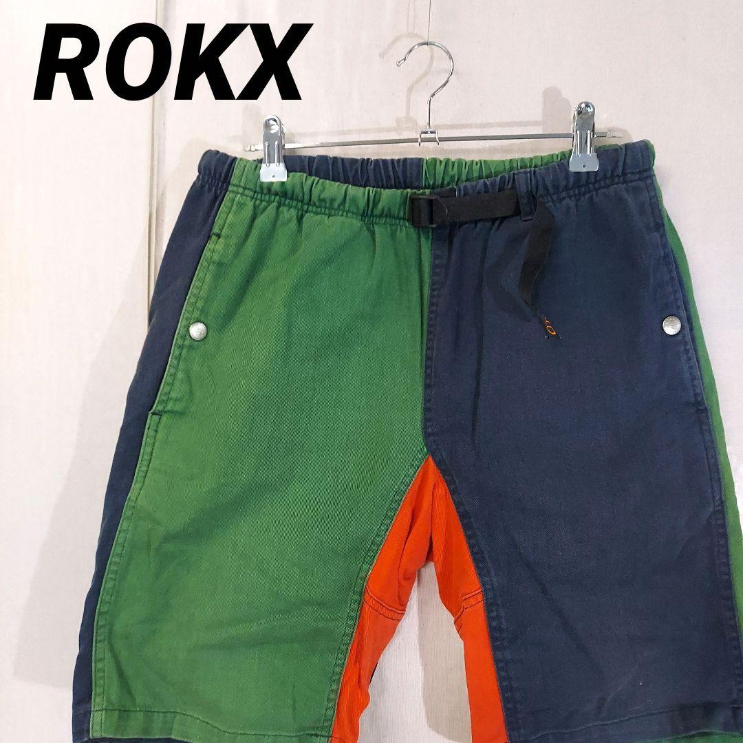 【古着】ロックス ROKX クライミングショーツ マルチカラー 初期タグ 00s