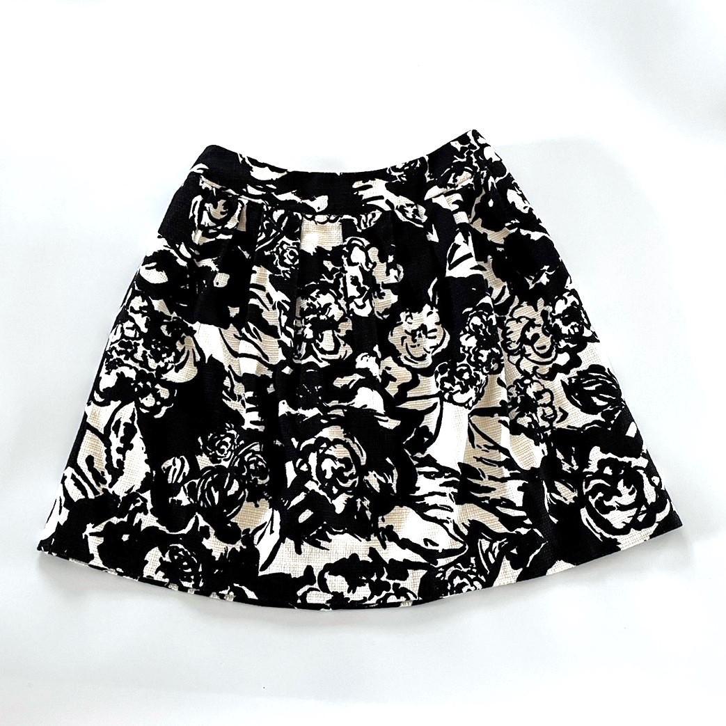 αA アルファエー ミニスカート 黒白 サイズ36 柄物 - 通販
