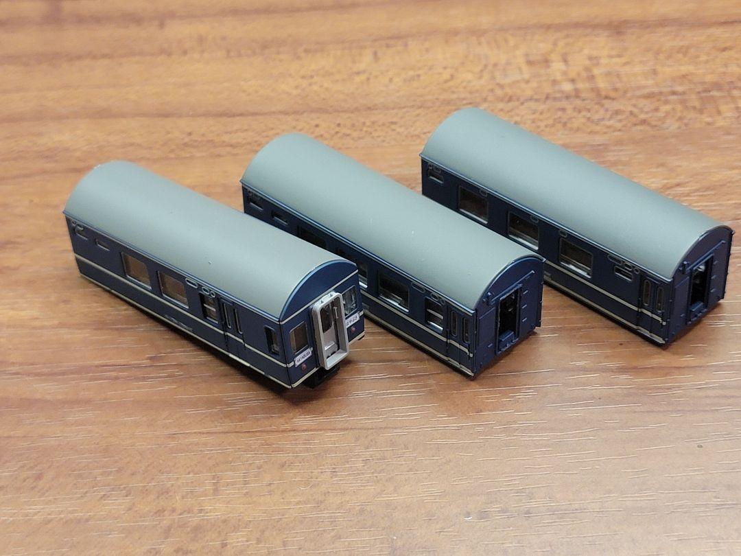 競売 Bトレ 一部加工 6両セット車体のみ DD51&20系客車『はやぶさ』風 鉄道模型