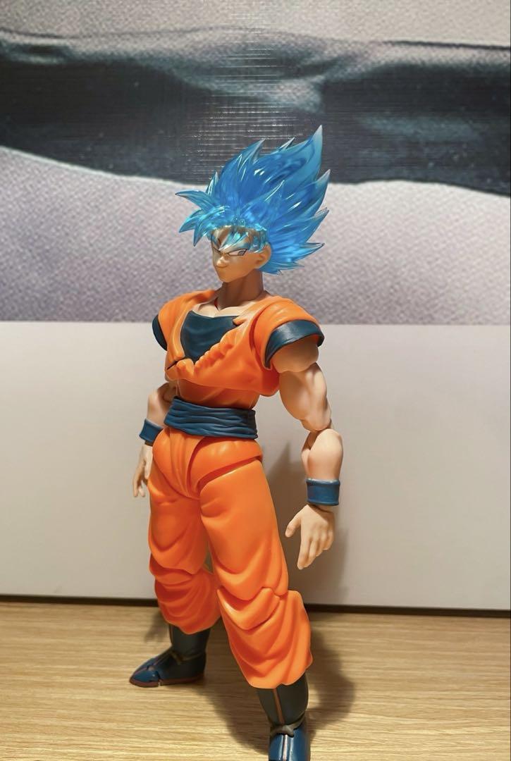フィギュアーツ　スーパーサイヤ人ブルー孫悟空　カスタムヘッド figuarts S.H.Figuarts用 孫悟空 スーパーサイヤ人ブルー カスタムヘッド