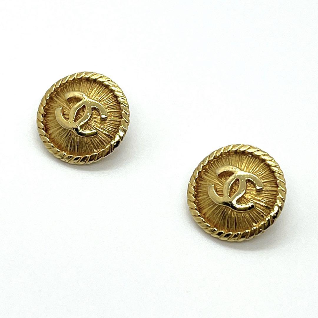 CHANEL ボタン ゴールド 1.6cm 2個