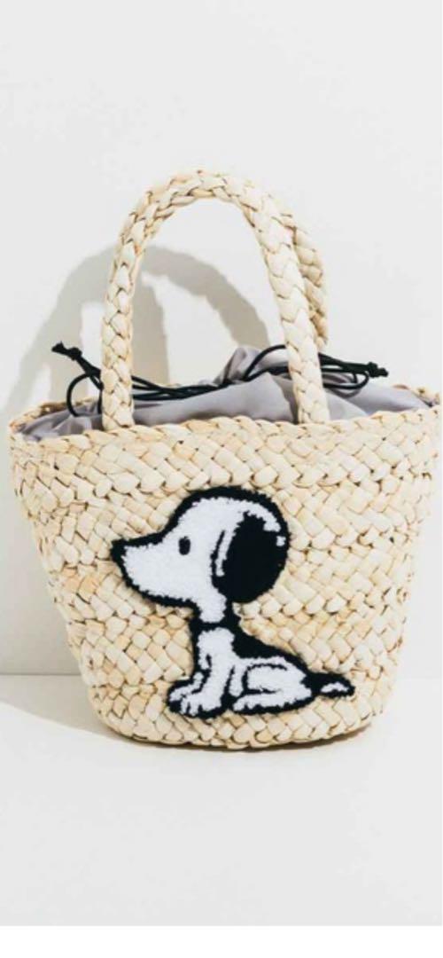 スヌーピーミュージアム限定 スヌーピー刺繍かごバッグ