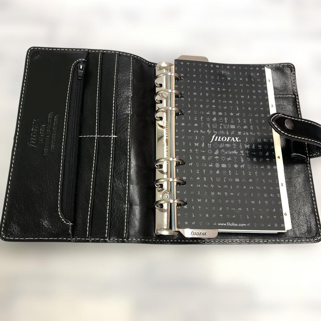 k984 美品　ファイロファックス　マルデン　バイブルサイズ　ブラック