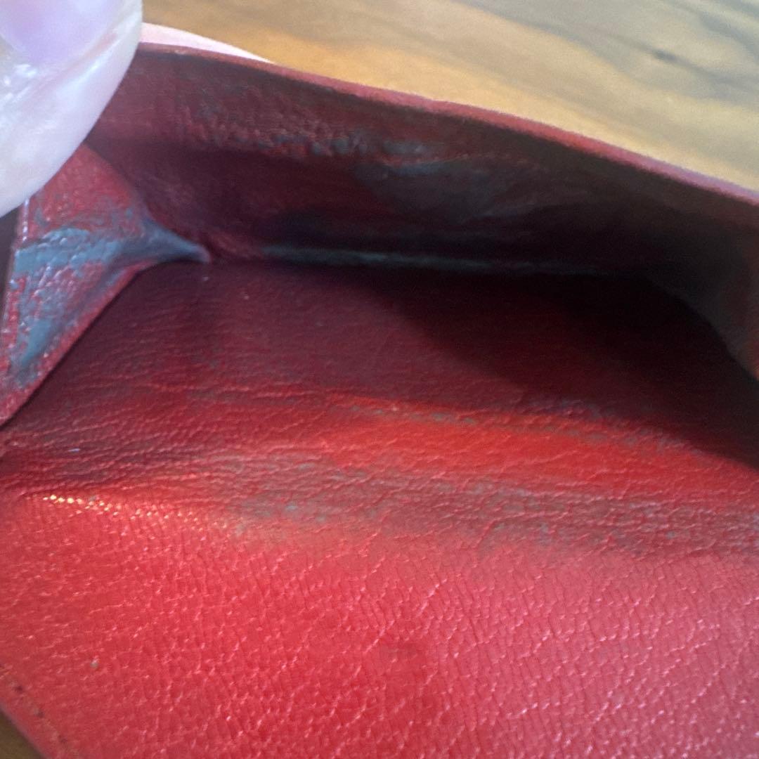 miu miu 黒 レザー 三つ折り財布　ラブレター