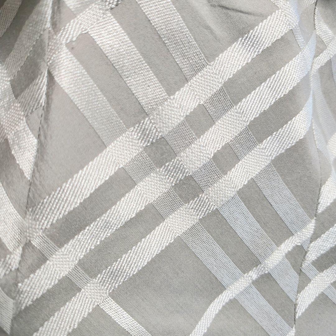 BURBERRY バーバリー 44 スカート シルク チェック ひざ丈 フレア