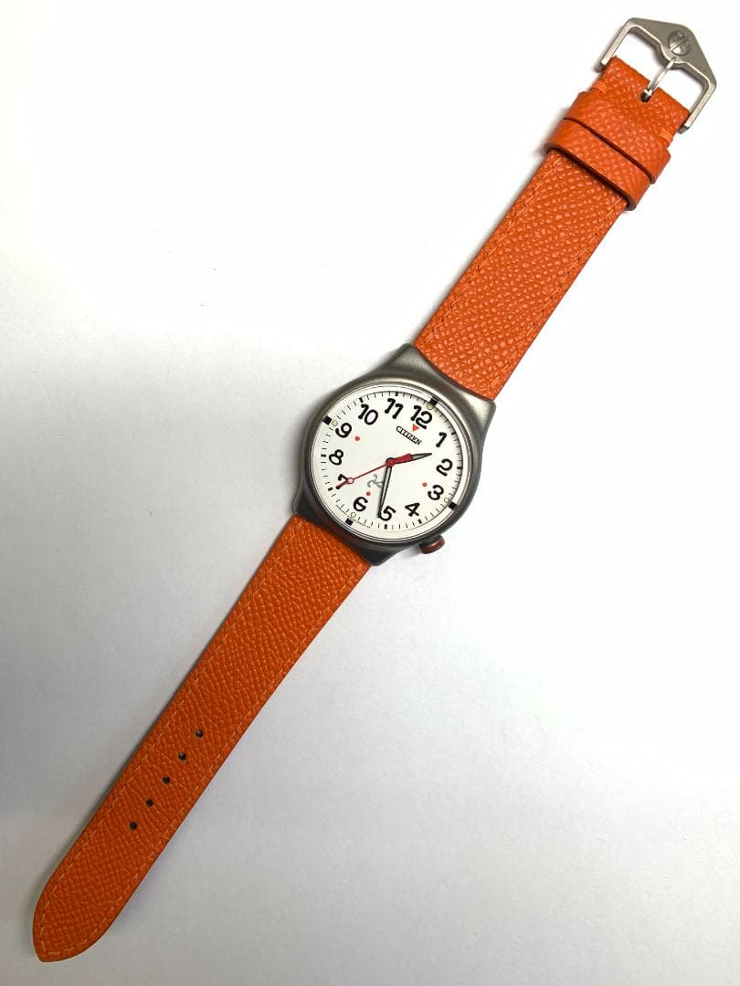 R6-5634 CITIZEN 6038オレンジレザーストラップ腕時計