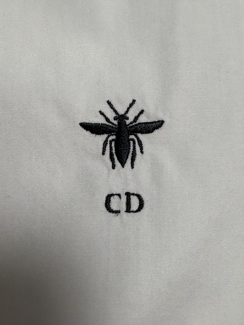 ディオール BEE 刺繍 長袖シャツブラウス ホワイト