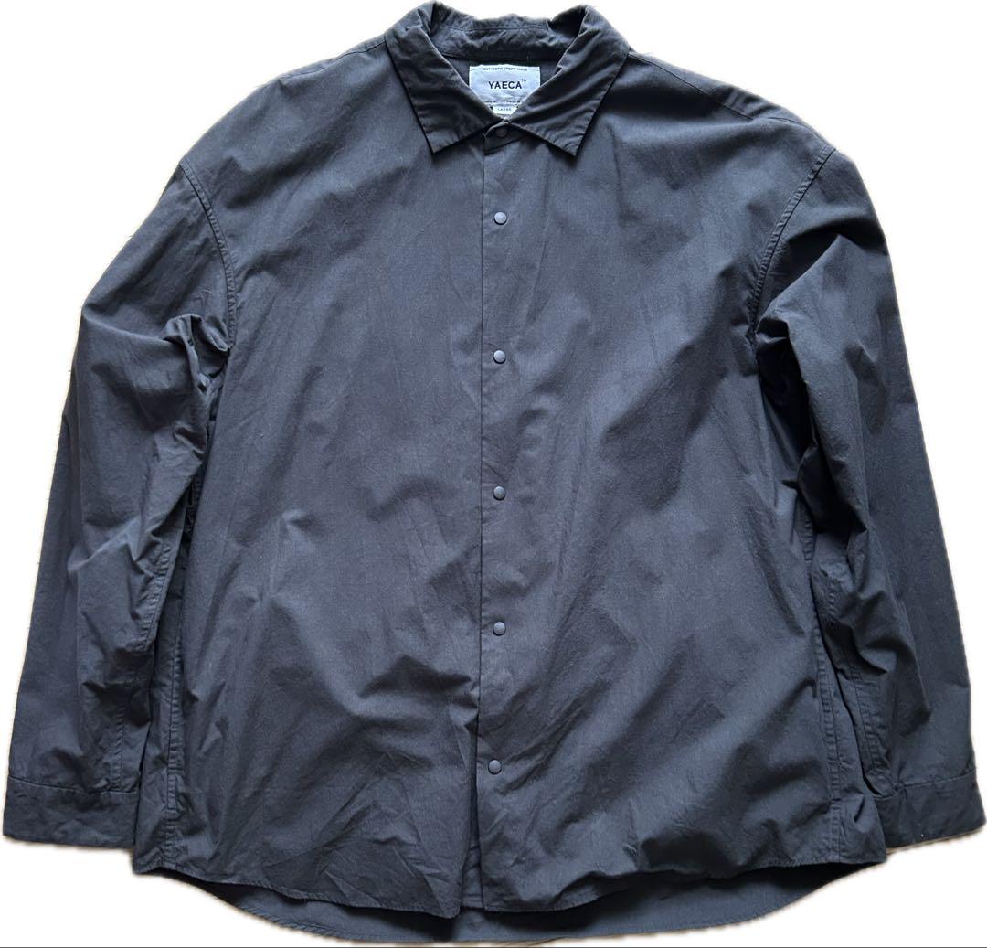 トップス YAECA COMFORT SHIRT EXTRA WIDE LOGWOOD