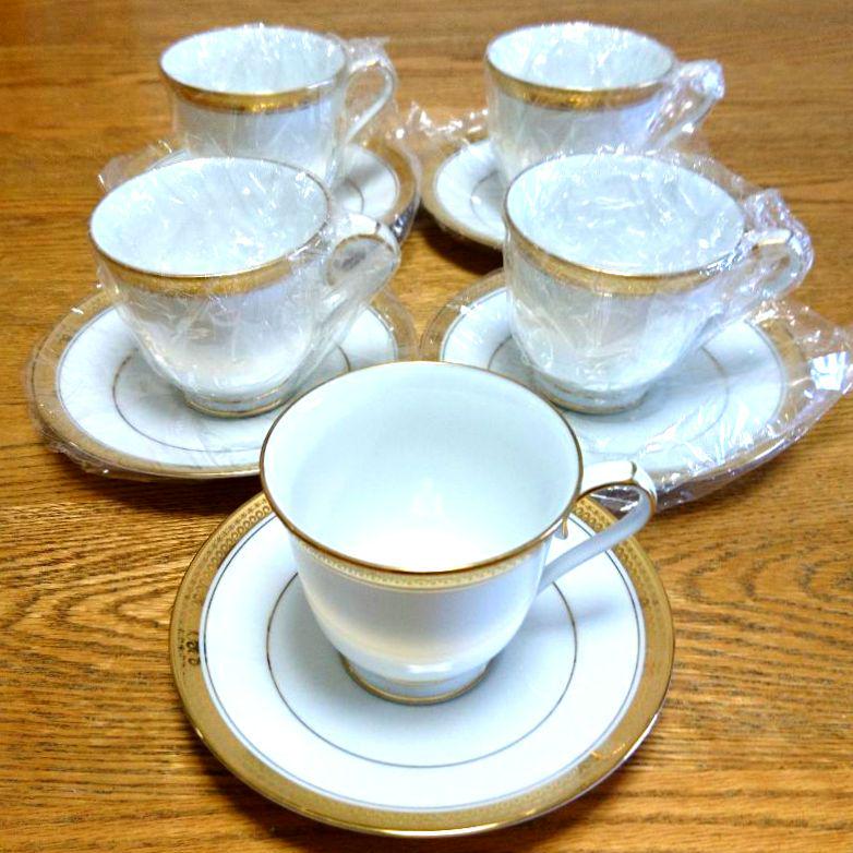 ノリタケ バルモラル カップ＆ソーサー 5客セット 金彩 BALMORAL