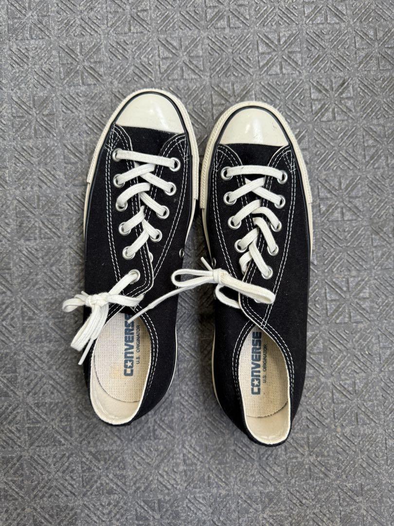 CONVERSE ブラック ローカット シューズ