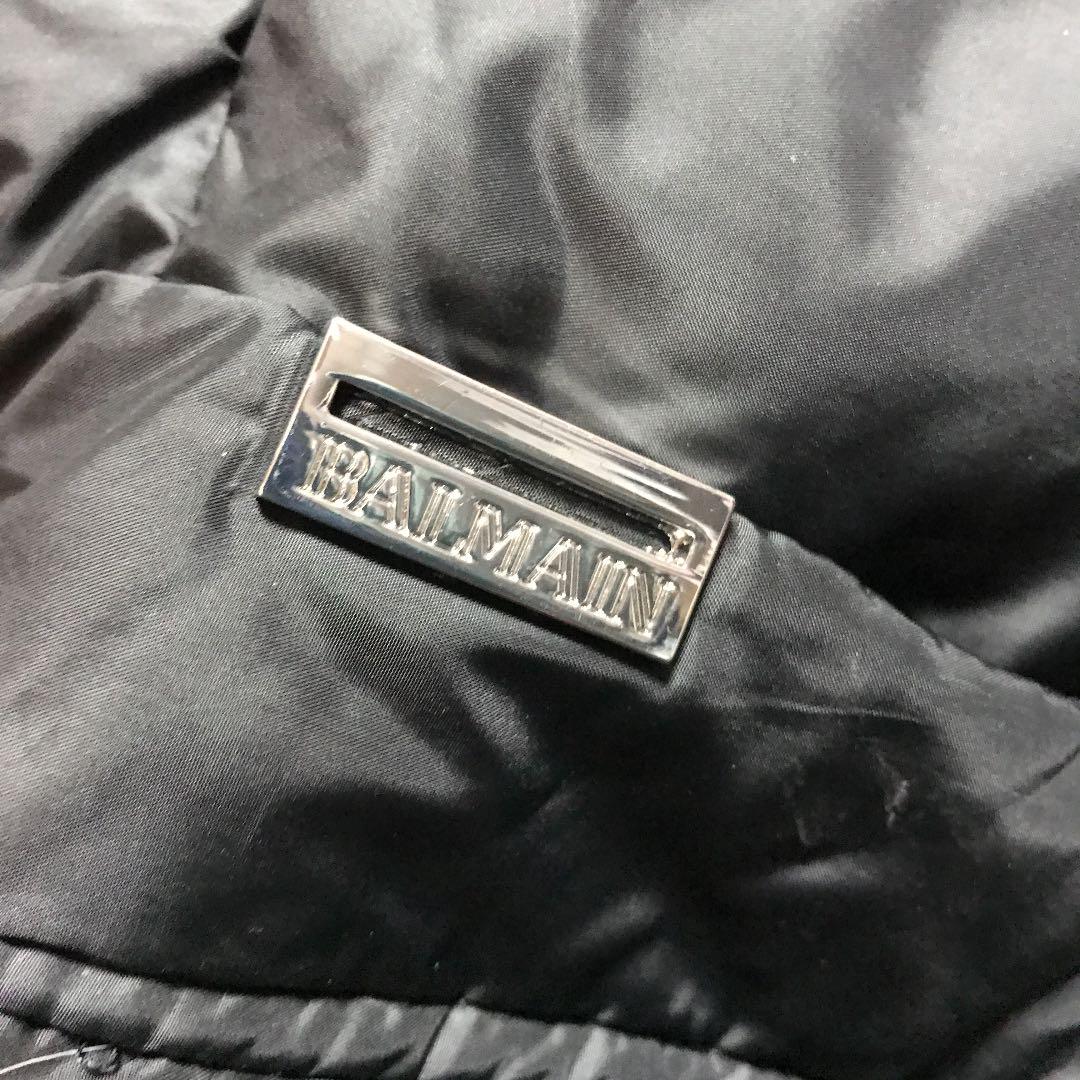 をよろしく 三姉妹ママさん専用BALMAIN ロング ダウン IQE23-m50731365295 PARISバルマン Aライン黒 ルカリ