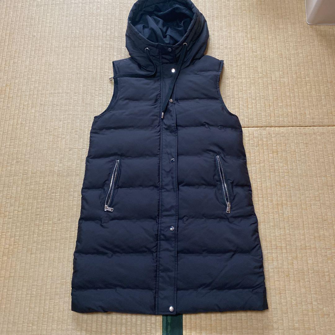 ZARA ザラ ロングベスト ロング丈 黒 ブラック サイズXS