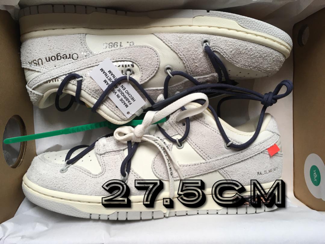 27.5cm卸し売り購入NIKE off-white Dunk Low 20/50 オフホワイト27.5 ...