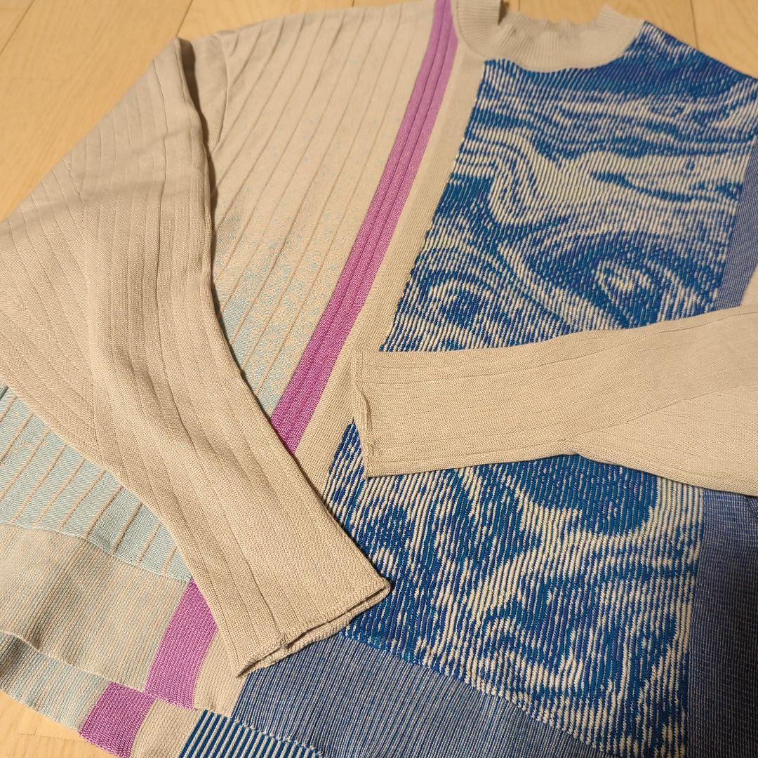 Mame Kurogouchi(マメ)】 Marble Jacquard Knitted Pullover