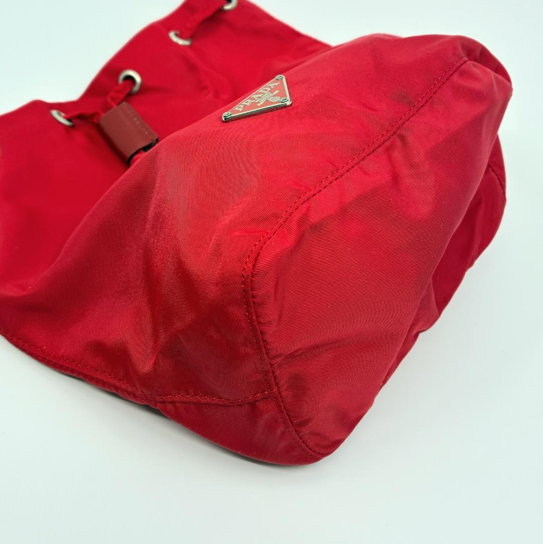 PRADA プラダ 巾着ポーチ 赤 レッド A1347A2 PRADA プラダ 巾着ポーチ 赤 レッド A1347A2