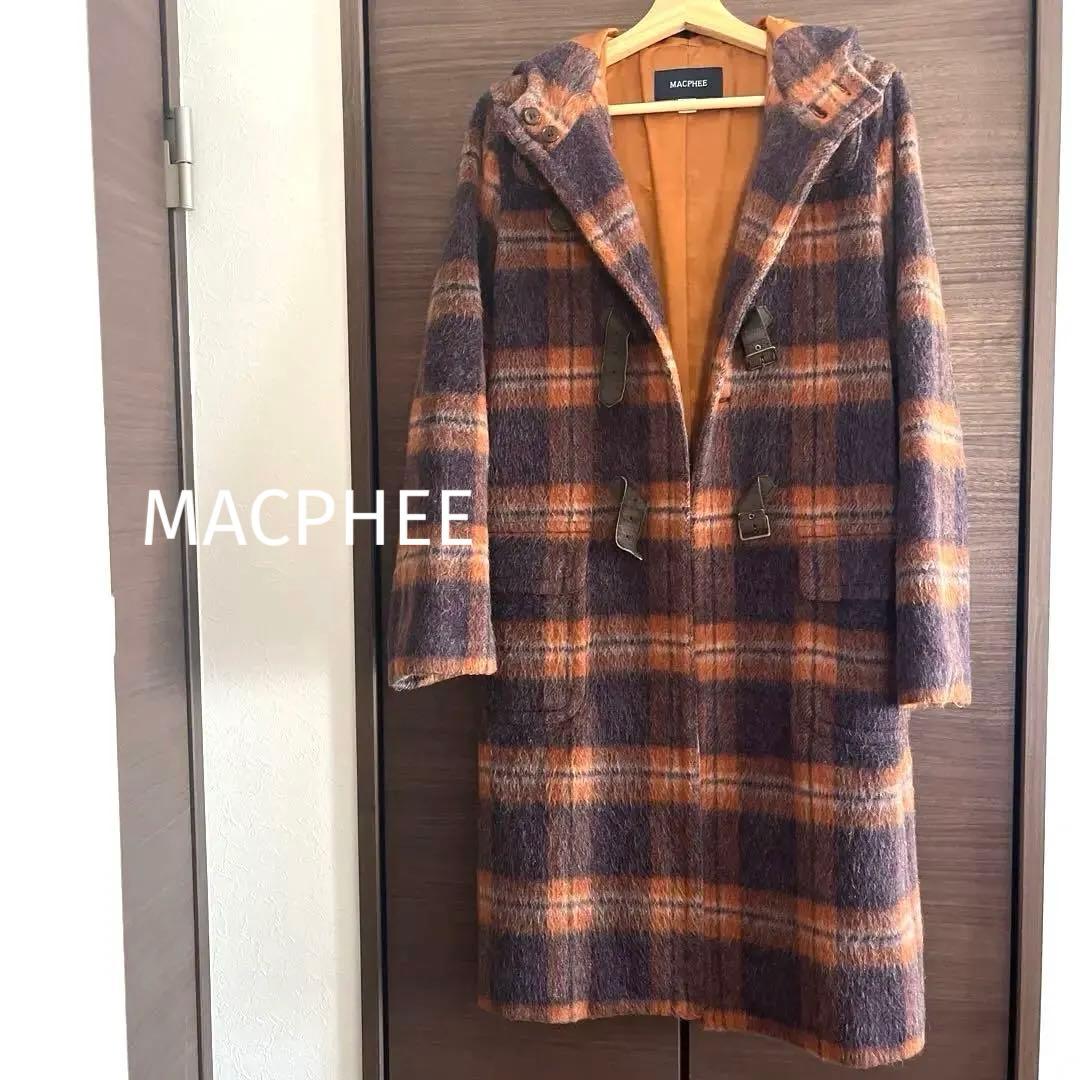 MACPHEE トゥモローランド ウールチェックコート ダッフル SIZE MACPHEE