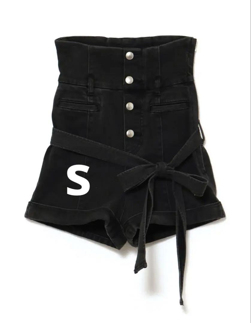 andmary Highwaist ribbon pants black S