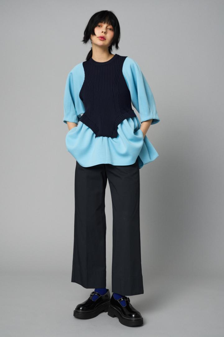 完売色 新品 HeRIN.CYE Ponte rib knit tops ブルー